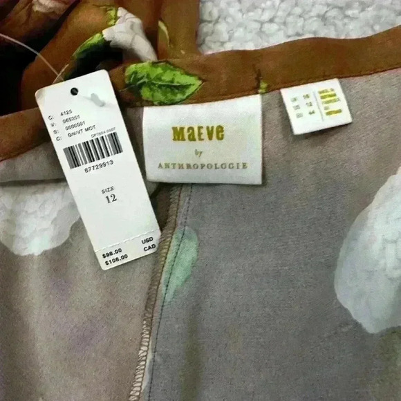 NWT ANTHROPOLOGY SATIN FLORAL SHORTS - Picture 7 of 8